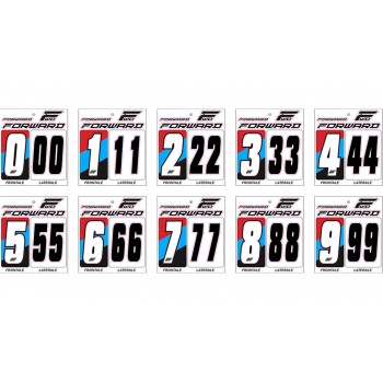 NUMBERS KIT FRONT PLATE FORWARD - NOIR
