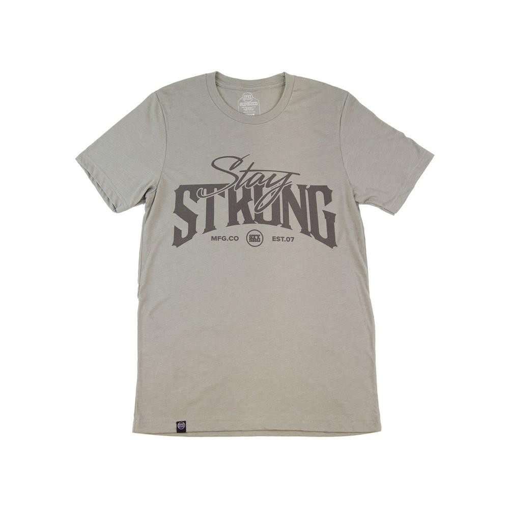 T-SHIRT STAYSTRONG BUILT TOUGH - HEATHER STONE