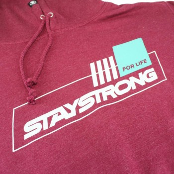 STAY STRONG FOR LIFE HOODY BURGUNDY