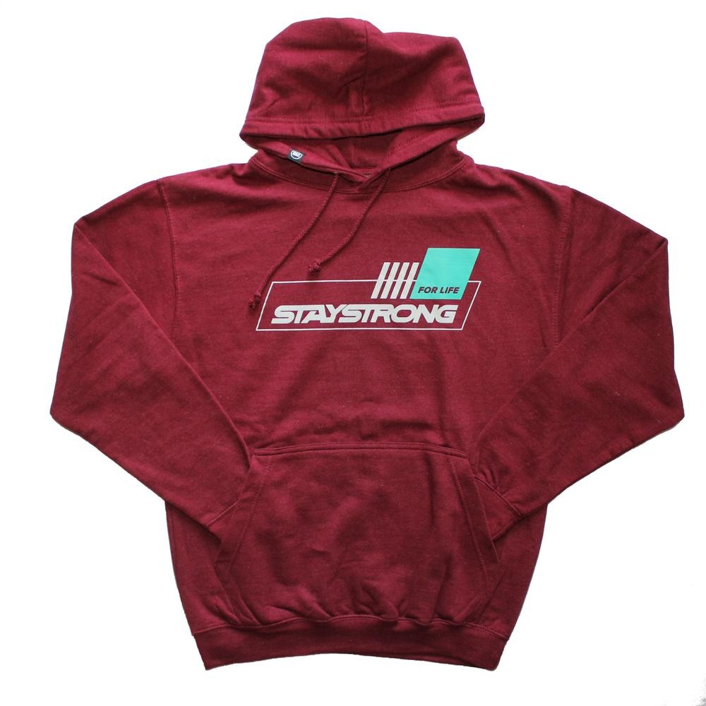 STAY STRONG FOR LIFE HOODY BURGUNDY