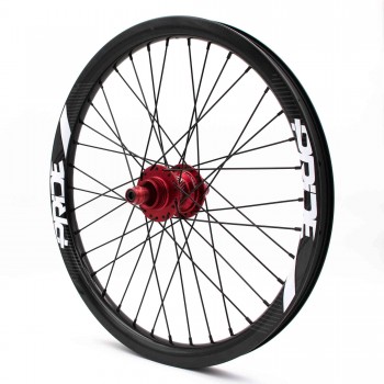 PAIRE DE ROUES PRIDE GRAVITY PRO AERO UD GLOSS DISC - MOYEUX ROUGE