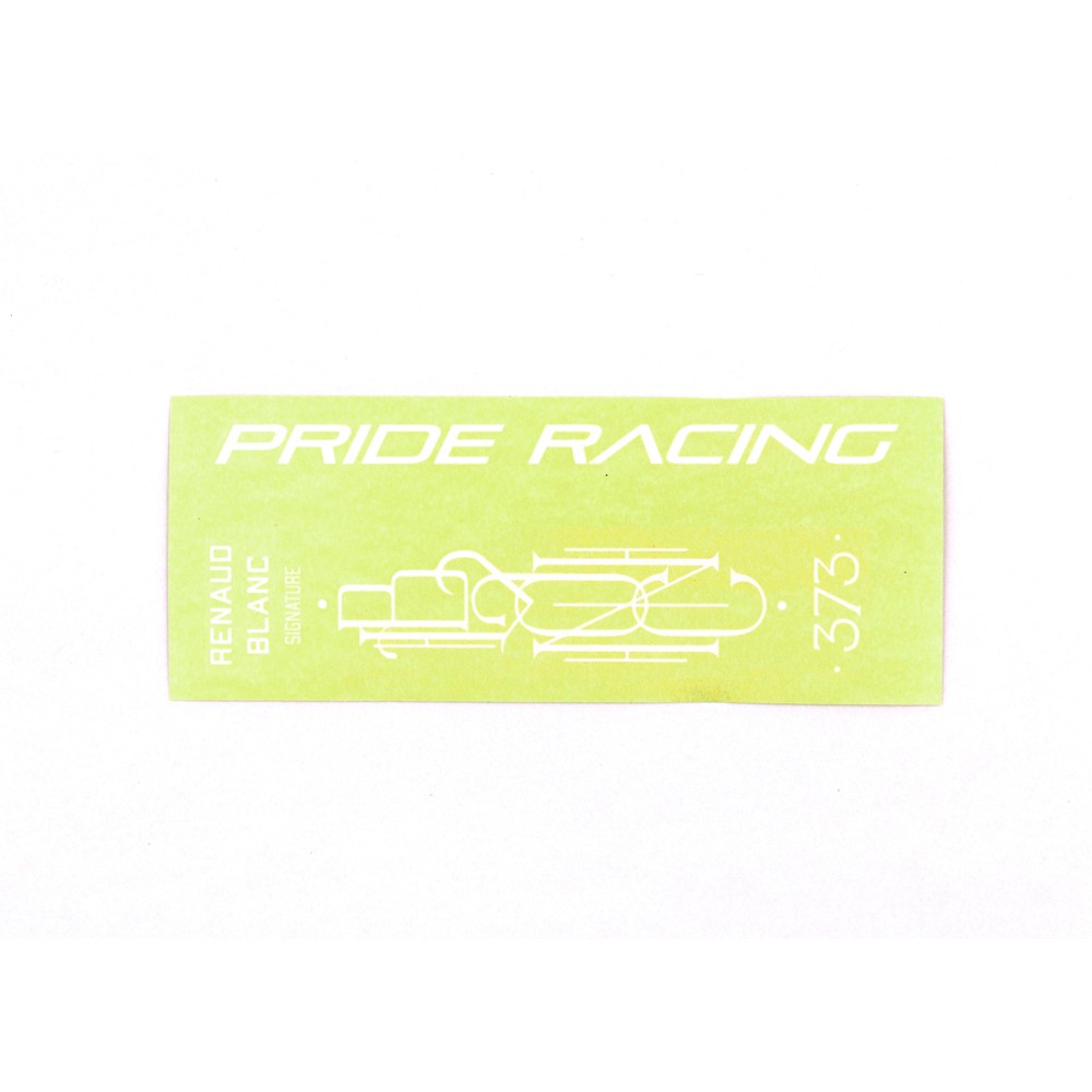 PRIDE RACING STICKER FULL PACK 373 - 8”/ 8.5” - WHITE