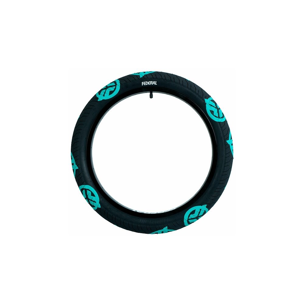 FEDERAL COMMAND LP TIRE BLACK WITH TEAL LOGO