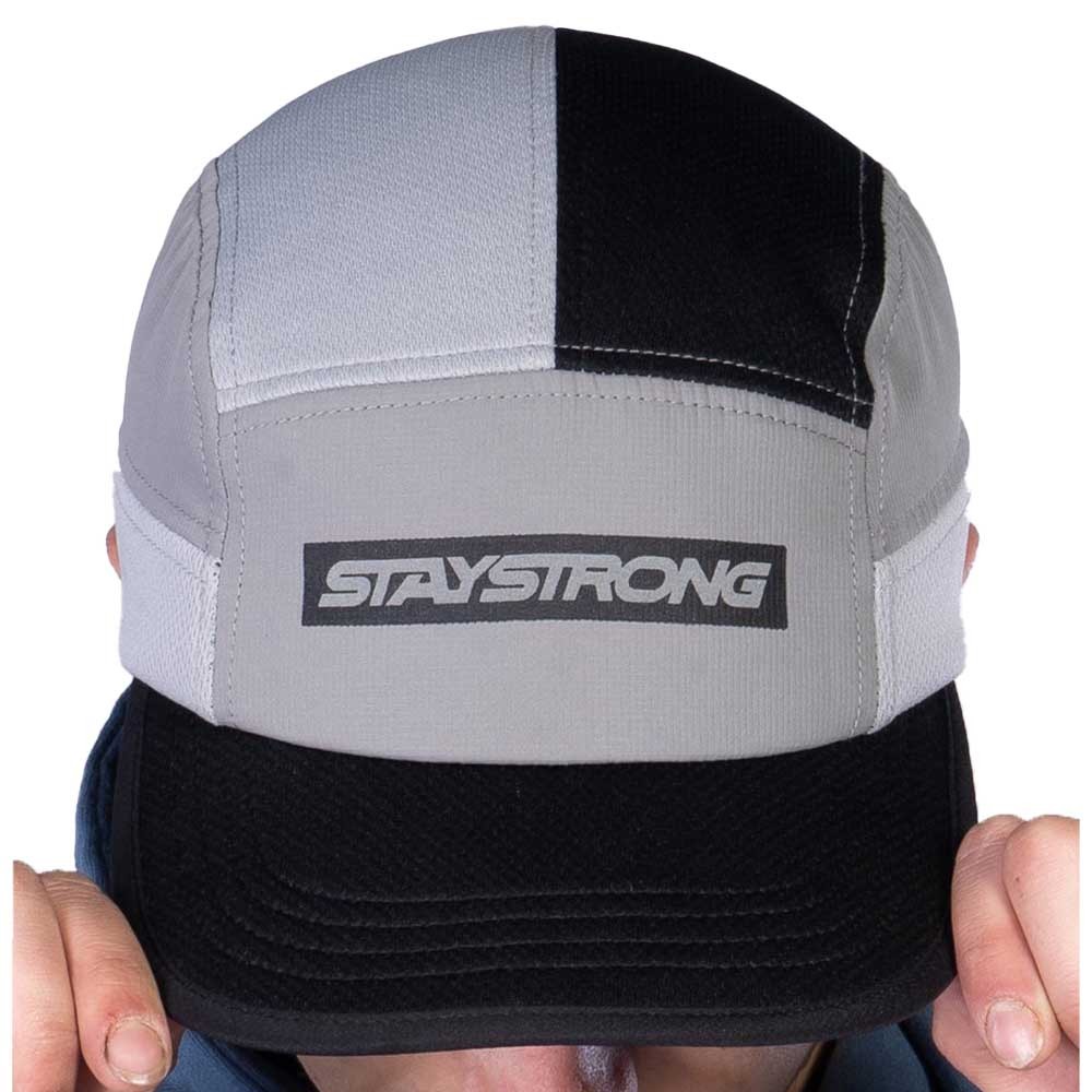STAY STRONG FASTER 6 PANEL CAP BLACK
