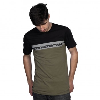 STAYSTRONG T-SHIRT CUT OFF BLACK/GREEN