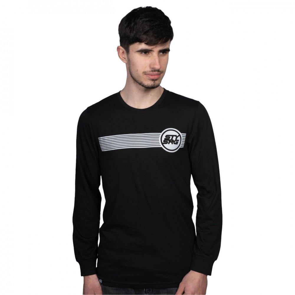 T-SHIRT L/S STAYSTRONG ICON STRIPE BLACK