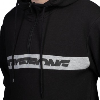 STAYSTRONG SWEAT CUT STRIPE 1/4 ZIP BLACK/GREY