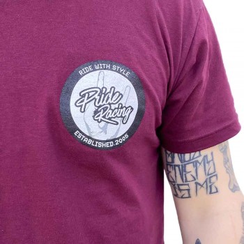 T-SHIRT PRIDE COOL PATCH BURGUNDY