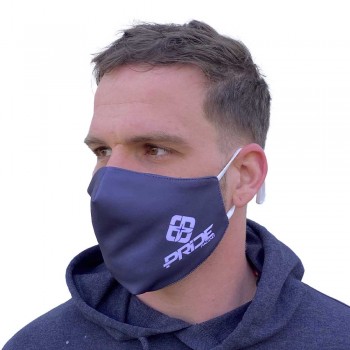 PRIDE FACE MASK CORPORATE LOGO DARK GREY