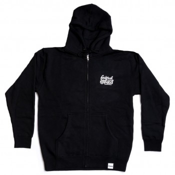 FEDERAL SCRIPT ZIP HOODIE BLACK