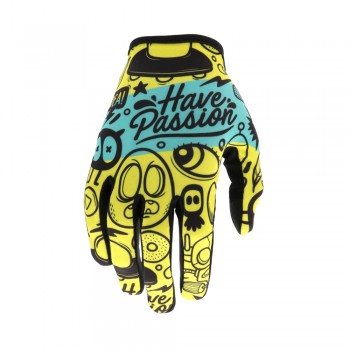 EVOLVE PASSION ADULT GLOVES TEAL/YELLOW