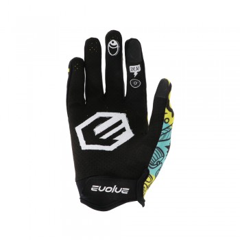 EVOLVE PASSION ADULT GLOVES TEAL/YELLOW