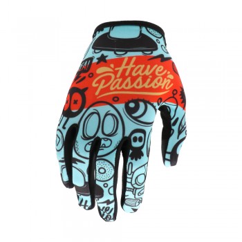 EVOLVE PASSION KID GLOVES CYAN/RED