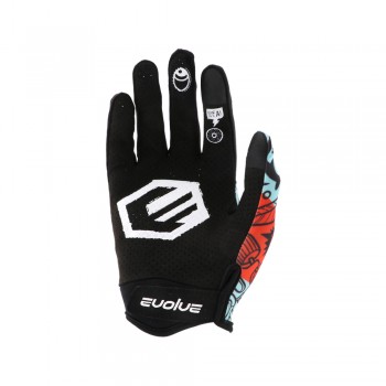 EVOLVE PASSION ADULT GLOVES CYAN/RED