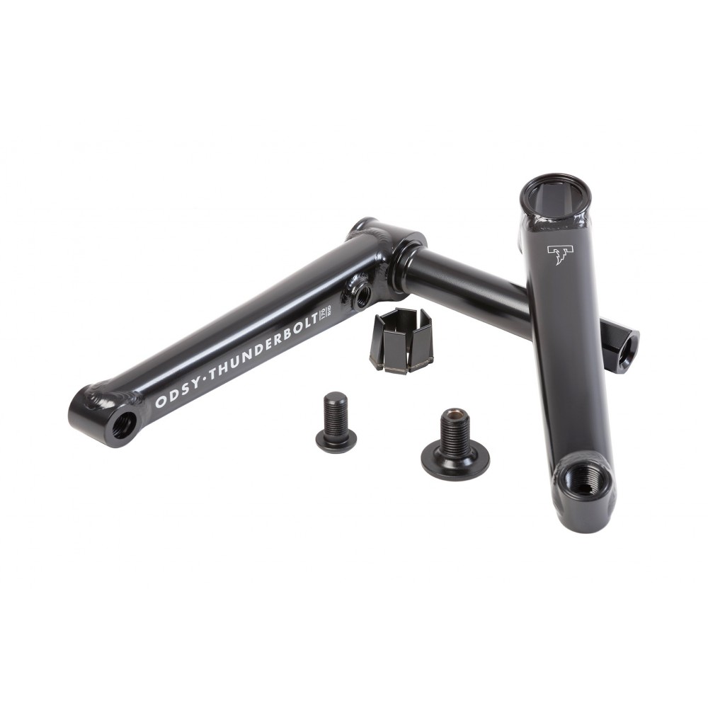 ODYSSEY THUNDERBOLT CRANKS w/o bearings BLACK