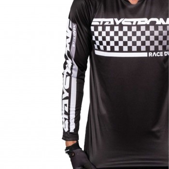 STAYSTRONG CHECKER JERSEY BLACK