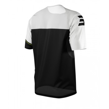 MAILLOT MANCHES COURTES SHOT REVOLT NOIR/BLANC