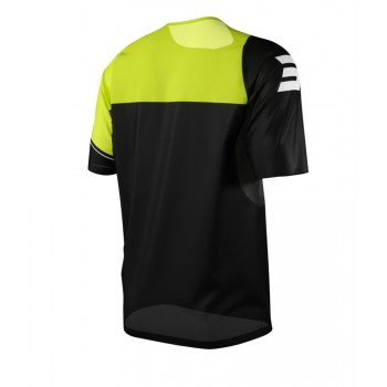 MAILLOT MANCHES COURTES SHOT REVOLT NOIR/JAUNE