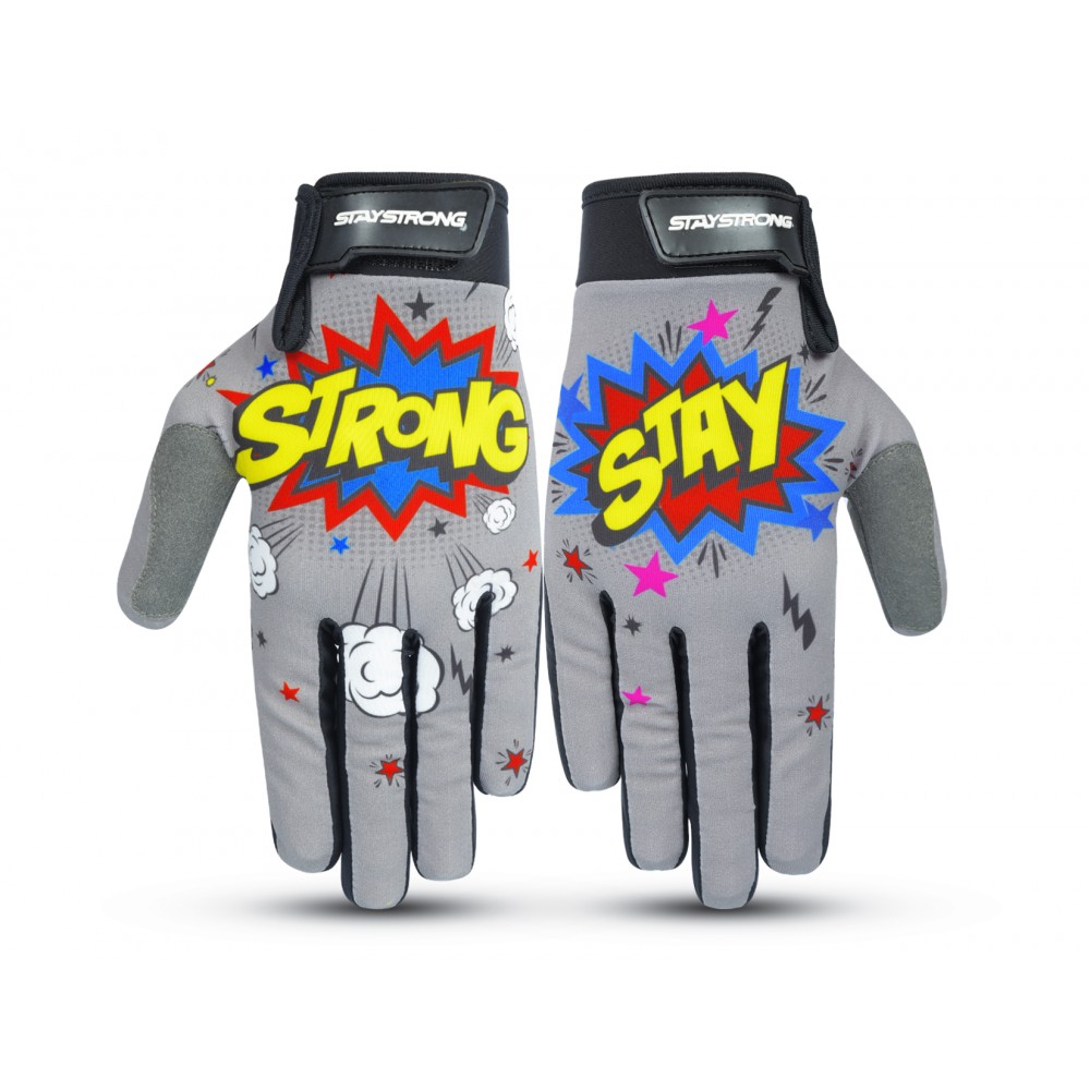 STAY STRONG POW GLOVES - GREY