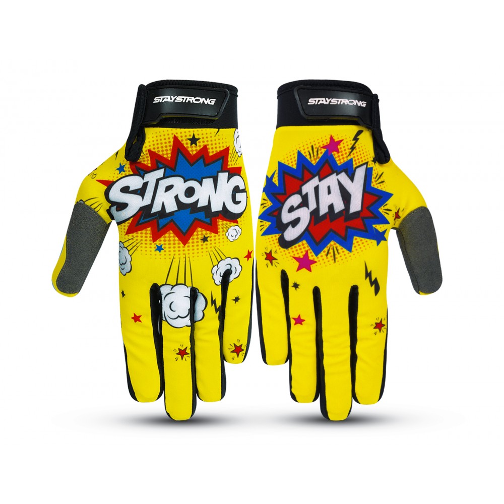 STAY STRONG POW GLOVES - YELLOW