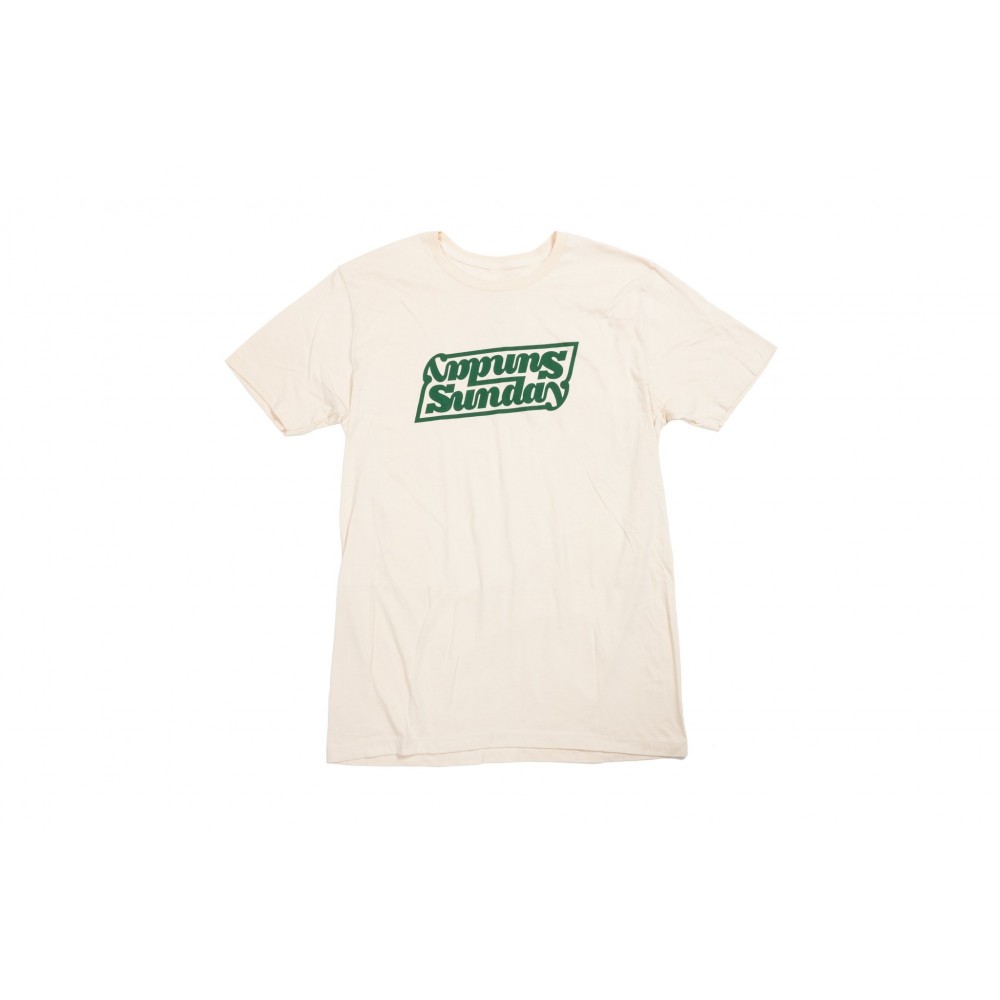 SUNDAY LINKED T-SHIRT OFF WHITE/FOREST GREEN