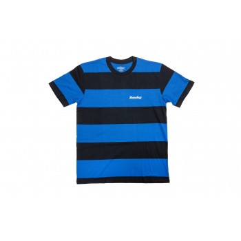 TEE SHIRT SUNDAY GAME BLUE/BLACK STRIPES