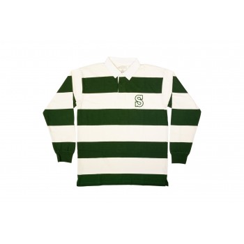 SUNDAY GAME RUGBY LONG SLEEVE T-SHIRT OFF WHITE / FOREST GREEN