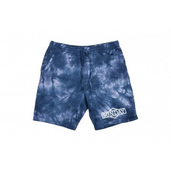 SUNDAY CORNERSTONE SWEAT SHORTS TIE-DYE NAVY