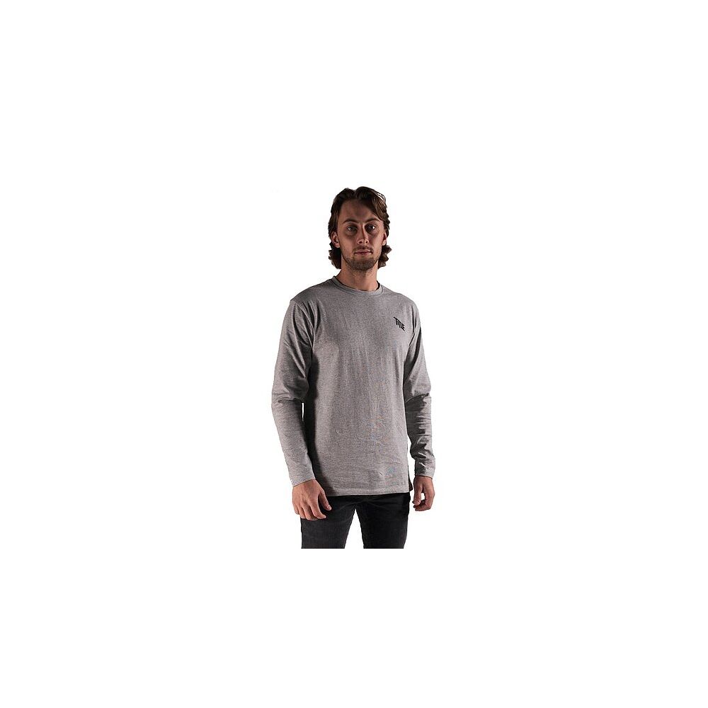 T-Shirt Manches Longues Title Gris Chiné