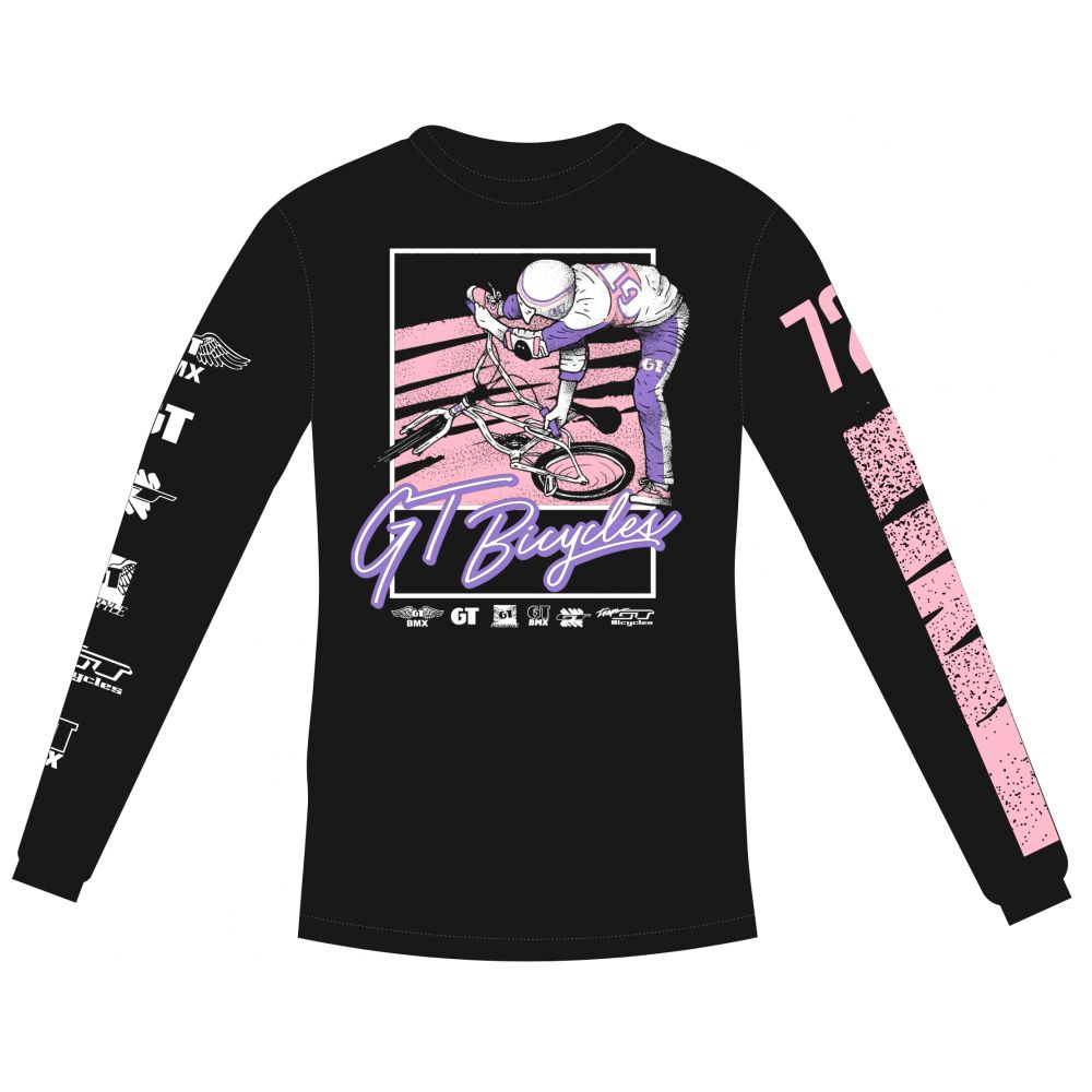 Tee Shirt Gt Freestyle L/S Black Face