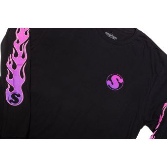 Tee Shirt LS Sunday Flame Black / Purple Zoom