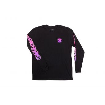 SUNDAY FLAME LS T-SHIRT BLACK / PURPLE