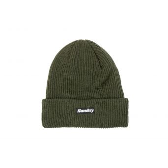 SUNDAY CLASSY LABEL CLUFF BEANIE OLIVE