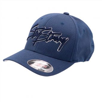CASQUETTE STAY STRONG LOGO STRIPPED FLEXFIT BLUE 