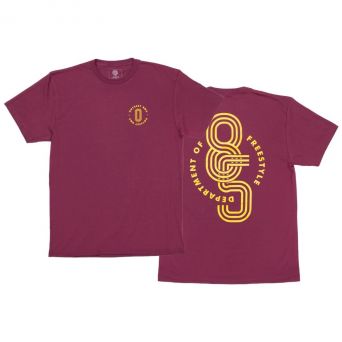 ODYSSEY ATHENS T-SHIRT BURGUNDY / MUSTARD