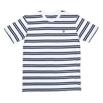 T-Shirt Odyssey Stitched Monogram White / Navy Stripes Face