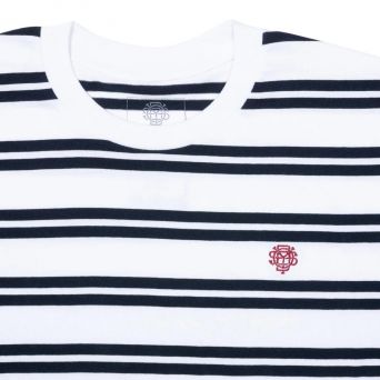 T-Shirt Odyssey Stitched Monogram White / Navy Stripes Zoom