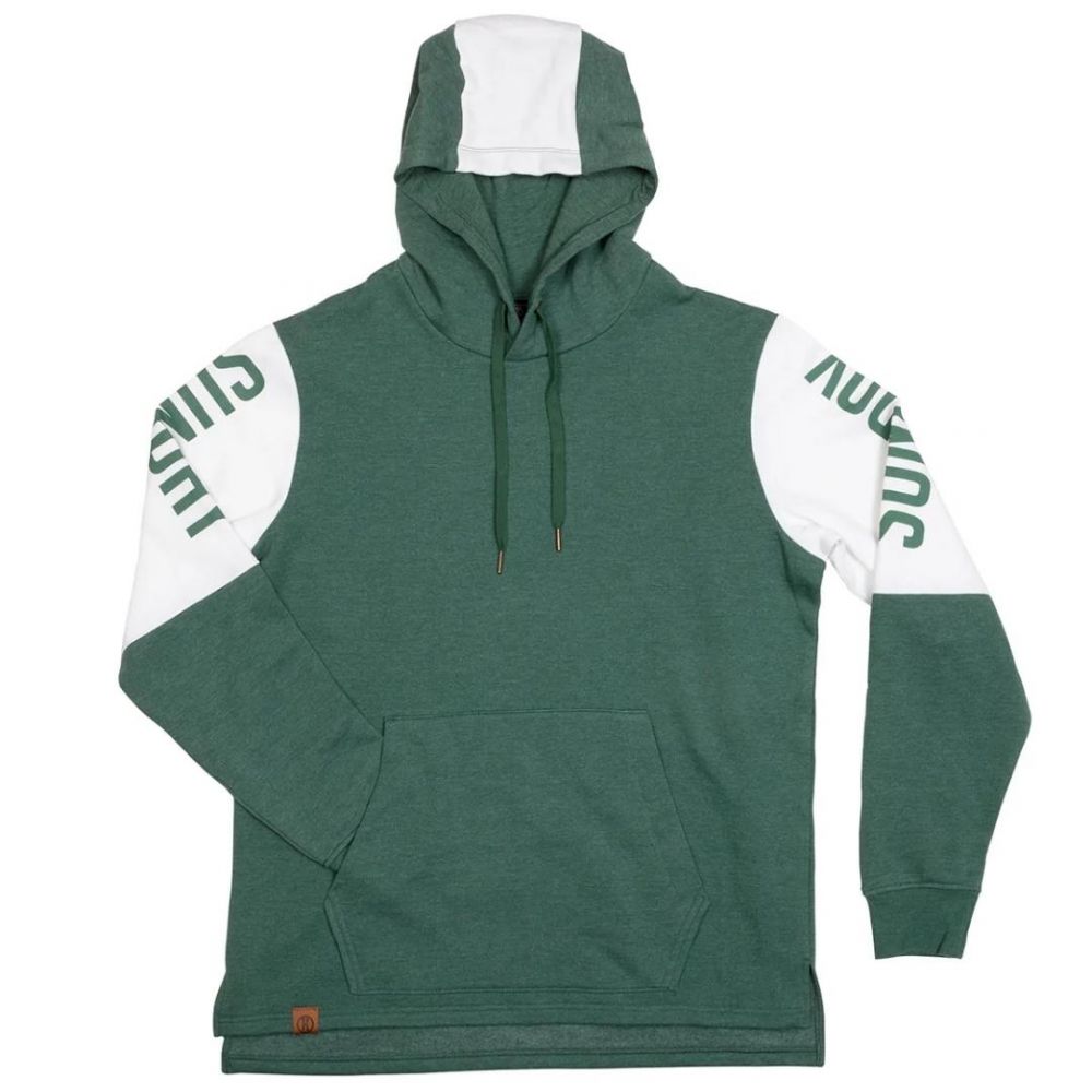 SUNDAY CREVICE PULLOVER HOODIE GREEN / WHITE