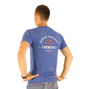 Frenchys Track Blue Retro Royal Heather T-Shirt