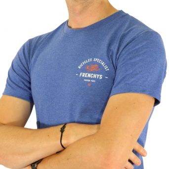 Frenchys Track Blue Retro Royal Heather T-Shirt