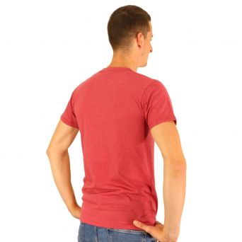 Pride Patch v2 Red Vintage Heather T-Shirt