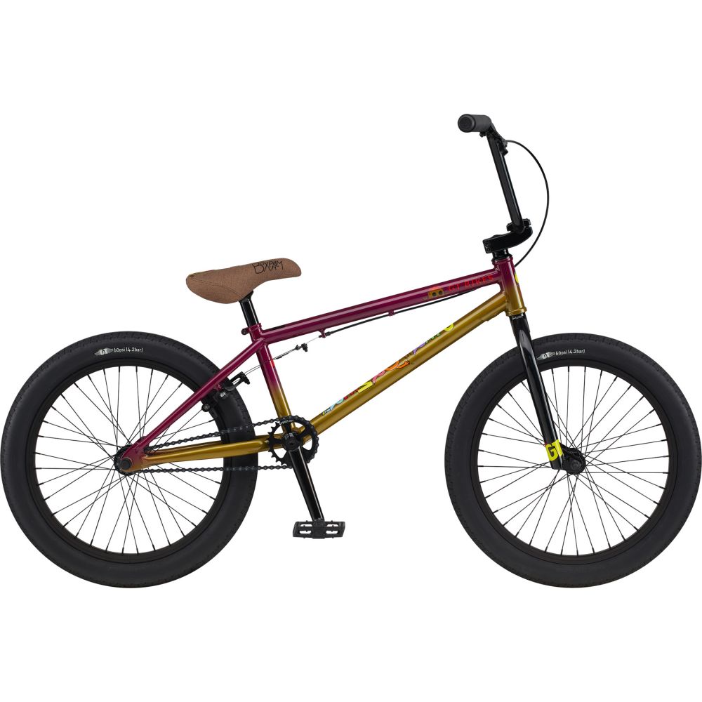 Gt Performer Mercado 20.5" Trans Rasberry/Trans Yellow Bmx Bike 2022