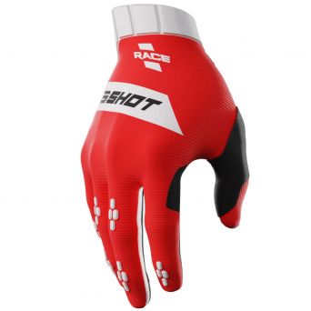 Shot Race Adult Red Gloves