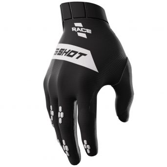 Shot Race Adult Black Gloves