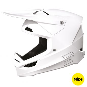 Shot Solid Race Helmet White Gloss