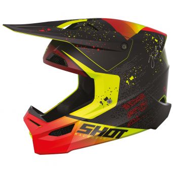 Shot Race Matrix Kid Helmet Red Glossy