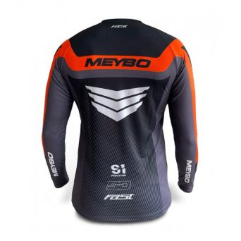 Maillot Meybo Race V6 Slim Fit - Noir/Orange