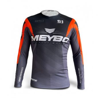 Meybo Race Jersey V6 Slim Fit - Black/Orange
