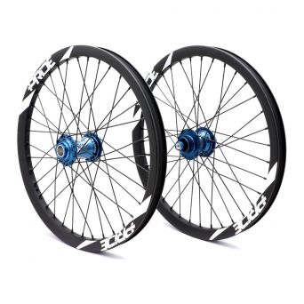 Pride Wave Ud Matt White / Pride Control 36H Wheelset - Blue