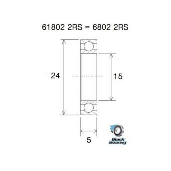 BlackBearing Bearing 6802-2RS